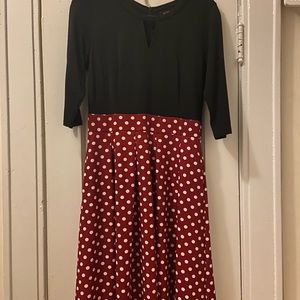 Polka dot keyhole dress